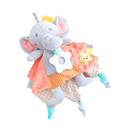 SUPVOX Burp Towel Doll Soft and Blanket Adorable Elephant Design for Soothing and Playtime Interactive Companion for Newborns