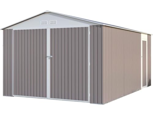 Habitat et Jardin Garage in Metallo Nevada con Porta Battente - 15,36 m²