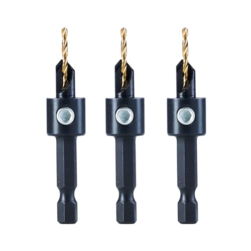 toolant 3pack#4 Forets Fraise Silence pour Vis à Bois, Acier Rapide