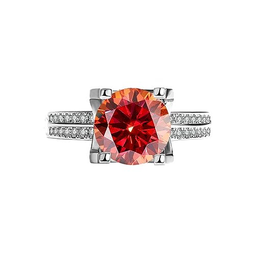 Bague en diamant moissanite 3ct couleur D VVS1 fiançailles argent 925