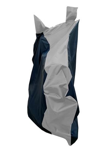 Image of All Season Protection Bike Cover for TVS Jupiter 125 DT SXC Scooty Cover with Water-Resistant and Dust Proof Premium 190T Fabric White Stripe