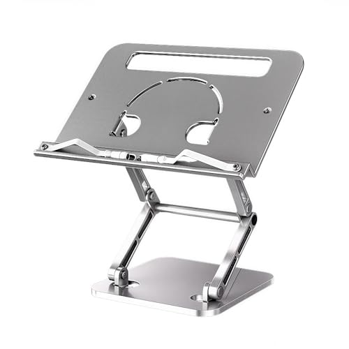 RoastMeノートパソコンスタンドスタンド書棚机デスクトップ書棚高さ角度調節可能、折りたたみ式、持ち運び可能、学用品、姿勢改善、肩こりや目の疲れの軽減、読書デザイン、教科書、ヤクリアルミ、耐荷重5KGブックマーク (D)