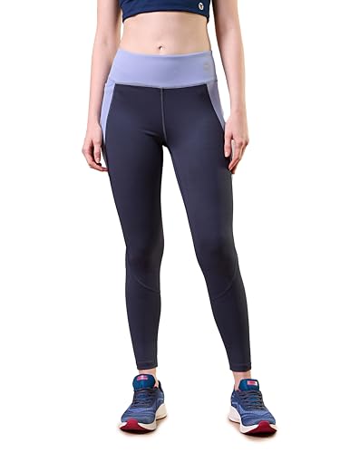 Image of TECHNOSPORT Women's High Rise Slim Fit Tights for Running, Gym and Sports