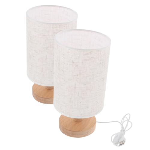 Lampes de chevet en bois massif avec port USB pour recharger vos appareils sans brancher de multiprise