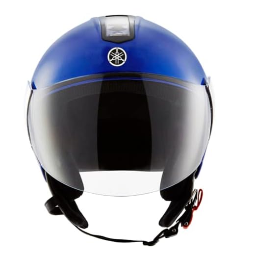 Yamaha Motor YR3 Polycarbonate Half Face Helmet (Size S, Blue White) Y6AYR3BW0S21