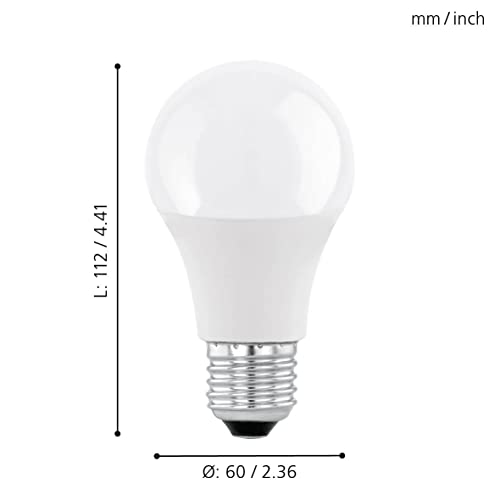 Eglo LED Light Bulb, E27 lamp, 5 watt (Equivalent to 40 watt), 470 lumens, Neutral White, 4000 Kelvin, Spotlight A60 - Image 4