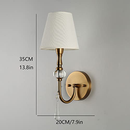 Pantalla de lino luz montada en la pared E14 para iluminacion interior 3