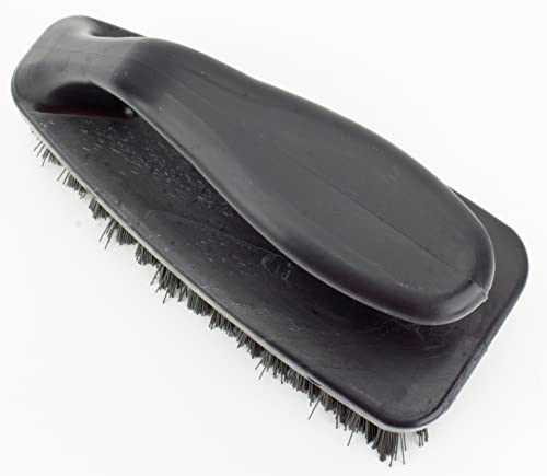 Image of SPARTA Scrub Brush with Iron Shaped Handle and Stiff Bristles, Heavy Duty Scrubber Brush for Kitchen, Bathroom, Shower, Tile, Sink, Carpet and Bakepans, Polypropylene, 6 Inches, Black, (Pack of 6)