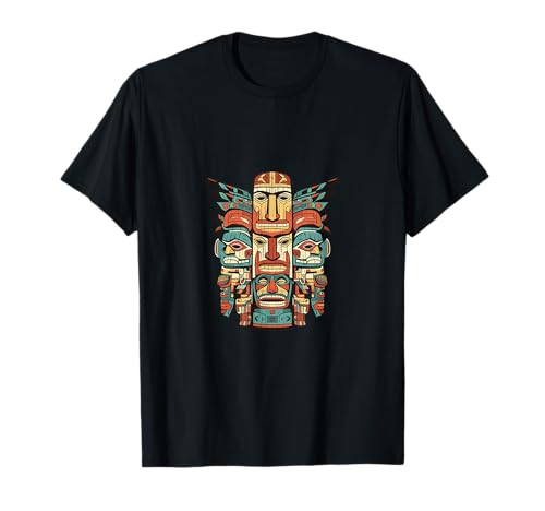 Motif totem indien aztèque du sud-ouest amérindien T-Shirt