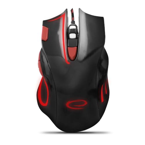 ESPERANZA+EGM401KR+WIRED+7D+GAMING+OPTICAL+MOUSE+USB+MX401+-+HAWK+-+BLACK-RED