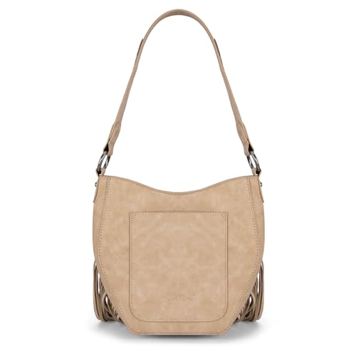 Image of Montana West Fringe Shoulder Bag for Women Western Tooled Hobo Tote Bag Purses