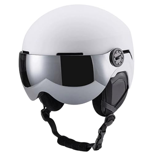 Casco de esquí – Casco a prueba de golpes con gafas de esquí | Transpirable cálido invierno gafas de esquí casco para hombres mujeres jóvenes jóvenes esquiadores snowboarder