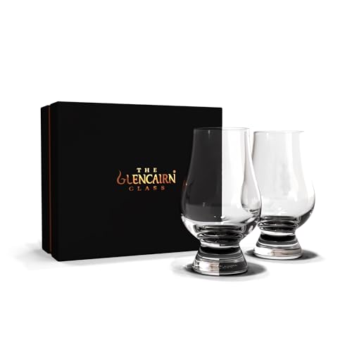 Bicchieri per degustazione whisky in scatola di presentazione doppia nero/oro Glencairn
