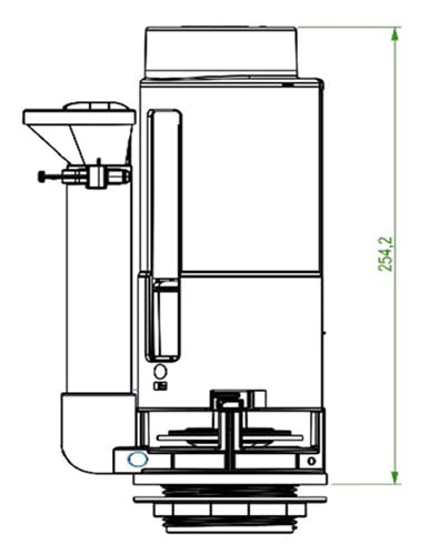 Disegno tecnico di SIAMP Valvola di scarico MSE LTV con dimensioni