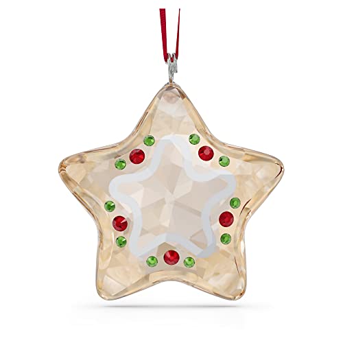 Swarovski Star Shaped Hanging Ornament, Gold Tone, White, Red and ...