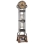 Howard Miller Pace Floor Clock II, Wood Finish with Convex Glass Crystal Triple-Chime Movement, Roman Numeral Volume Control Steampunk Timepiece for Home Decor, Office & Living Room