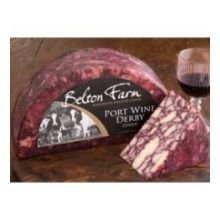 Belton Farm Port Wine Derby Cheese, 4.4 libras -- 2 por caja.