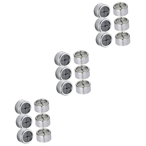 OUNONA 3sets Adhesive Towel Holder Round Wall Mounted Hooks for Kitchen Bathroom No Drilling Required Convenient Dish Rag Hand Towel Storage 6pcs*3