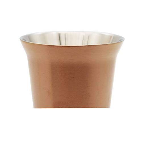 Abcsea 1 Pieza Tazas de Espresso, Taza de Café de Acero Inoxidable, Taza de Café Doble Pared, Oro Rosa 80ml - Imagen 5