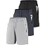 3 Pack Black, Dark Gray, Light Gray