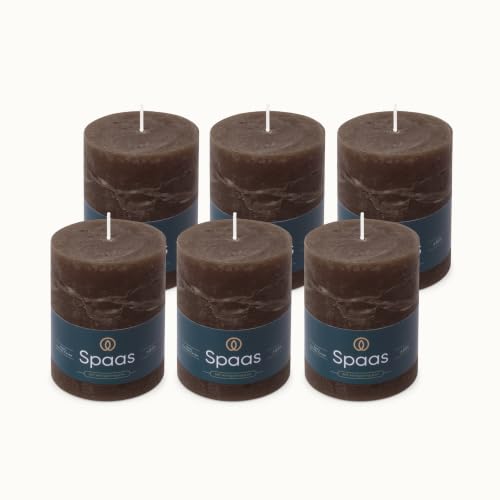 Velas rústicas Spaas sin goteo ni perfume para cenar sin olores molestos