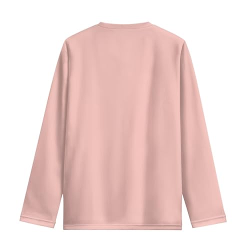 Image of Girls Long Sleeve Shirt with Cute Graphic Casual Pullover Tops 3-16Y