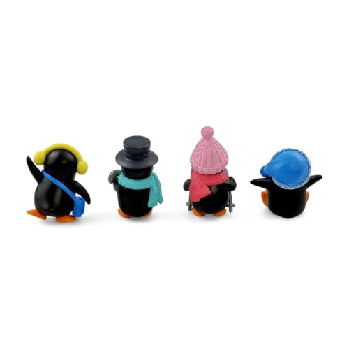 Image of CraftVatika Miniature Showpiece Birthday Gift for Girls Kids, Penguin Showpiece Set of 4 for Home Decor Items, Car Dashboard Items, Table Decoration Items, Valentine Day Gift for Girlfriend
