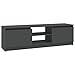 vidaXL TV Schrank mit 2 Schubladen 2 Fächern Lowboard Fernsehtisch Fernsehschrank TV Möbel Sideboard Grau 120x30x35,5cm Spanplatte