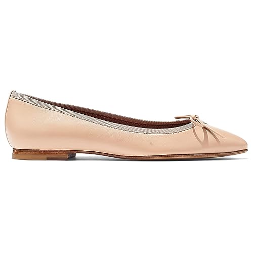 MOOMMO Women Pointed Toe Slip On Bow Flats Comfortable Matte Ballet Flats with Bow 0.5 inch Flat Heel Dress Shoes Pointy Closed Toe Walking Driver Flats Office Ladies Basic Casual 4-11 M US2