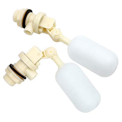 2 Pieces Water Float Valve with Adjustable Arm Float Ball Valve Shut Off Automatic 3/4 Inch Float Valve for Water Tank Livestock Waterer