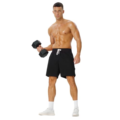 AIMPACT 7" Mens Mesh Shorts Athletic Basketball Shorts Double Layer Gym Workout Shorts with Pocket Drawstring Breathable2