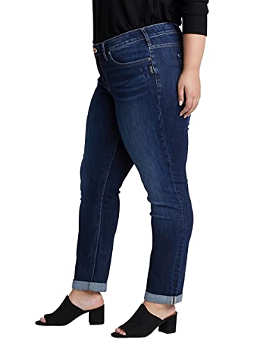 Silver Jeans Co. Women's Plus Size Boyfriend Mid Rise Slim Leg Jeans2