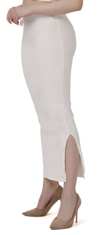 Image of Lycra Blend Cotton Saree Shapewear Petticoat for Women and Girls, Skirts Shapewear Dress for Saree