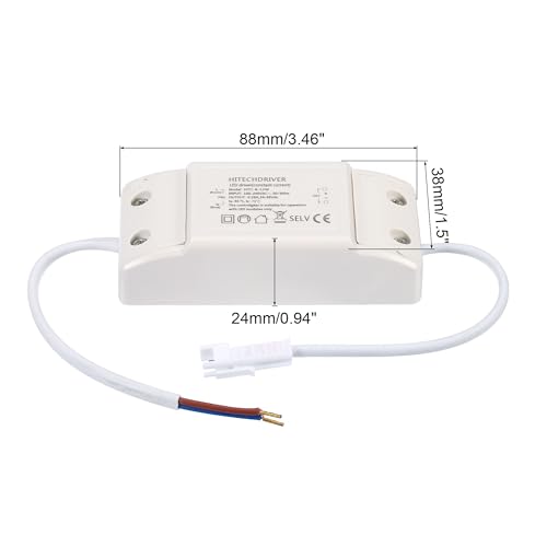Image of PATIKIL 8-12W 280mA LED Driver, 2Pcs AC 100-240V Output 24-36V DC Male Connector Constant Current Rectifier Transformer External Power Supply