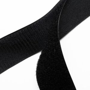 Cinta De Velcro Autoadhesiva - 1 Metro Largo X 100mm Ancho, Negro - Incluye Gancho Y Pelusa