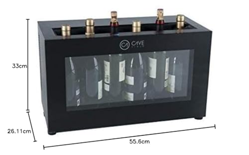 Cavevinum Présentoir de bar CV-7D pour vins rouges, acier inoxydable, noir 556x330x261 mm – Image 4