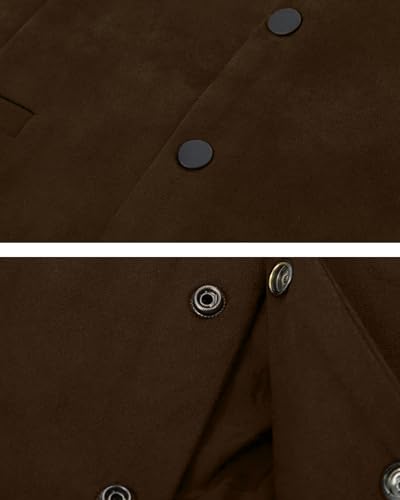 Men's Suede Leather Vest, Big and Tall Western Cowboy Waistcoat Suit Vest4