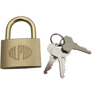 Amazon | アルファ南京錠 40MM/青色 AL-005 ＃1000 | 補助錠・錠前