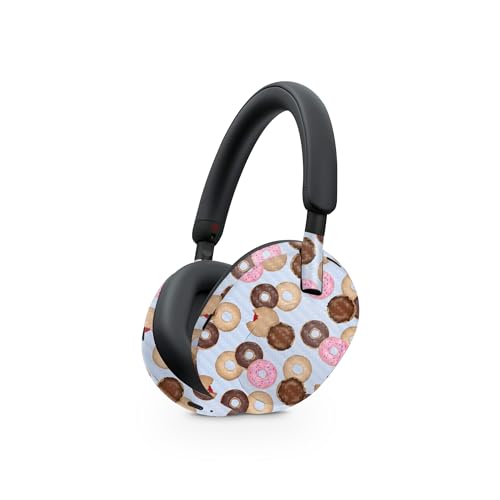 Image of MightySkins Carbon Fiber Skin Compatible with Sony WH-1000XM5 Headphones - Donut Binge | Protective, Durable Textured Carbon Fiber Finish | Easy to Apply