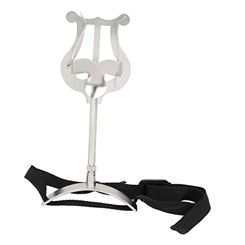 FAVOMOTO Euphonium Sheet Music Stand Compact and Lightweight Euphonium Music Stand Silver Sturdy Easy to Carry