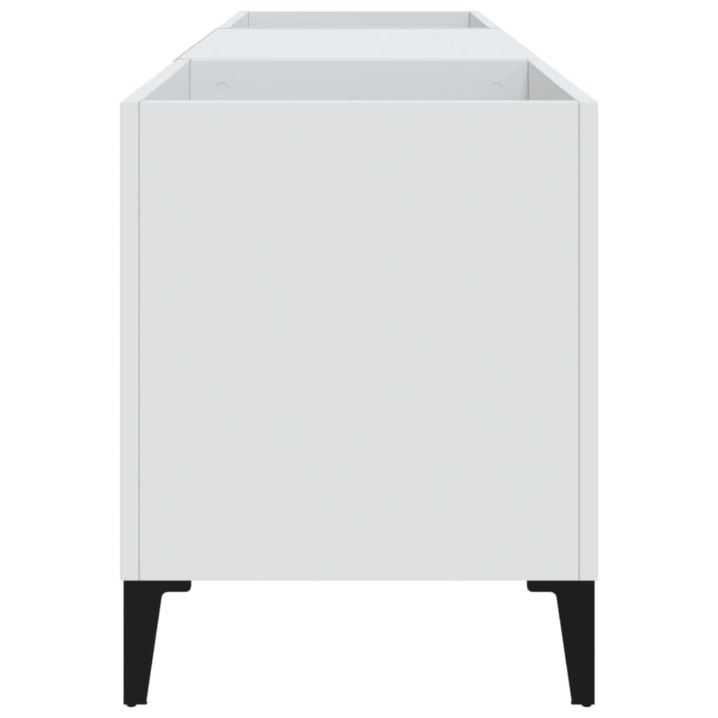 ShGaxin Mobile per dischi in legno compensato bianco 121 x 38 x 48 cm, scaffale CD, mobile per giradischi, mobile per vinile, mobile per giradischi - 831933