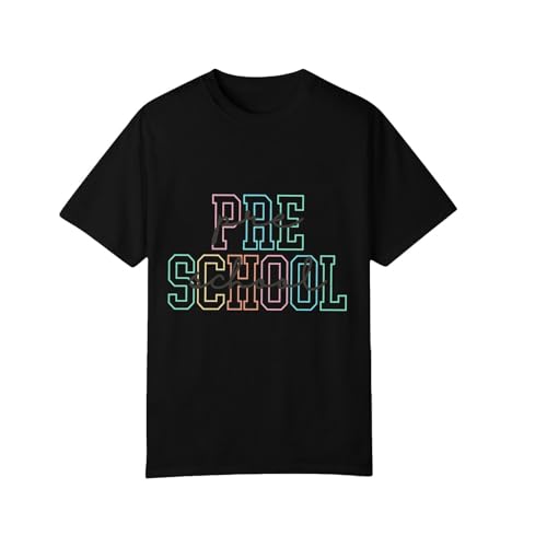 Toddler Kids Back to School Shirt Youth Boys Girls First Day of Preschool Tshirts Children Cute (a-Black, 6-7 Years)3