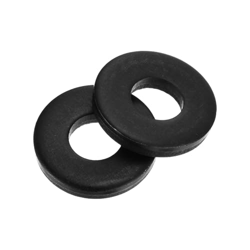 uxcell 20Pcs Carbon Steel Flat Washers, M10x25x4mm Black Oxidized Grade 8.8 Washer, Seal Gaskets Flat Ring for Screws Bolts Machinery Repair, Outdoor Construction