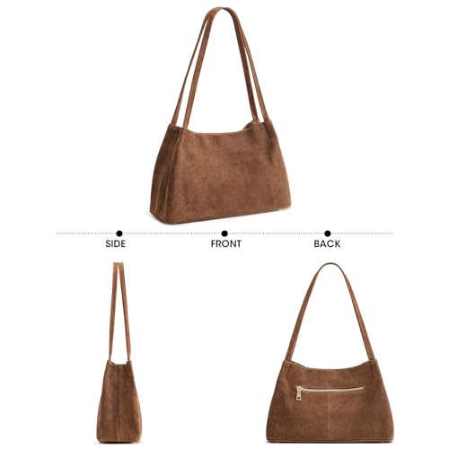 Image of Kattee Genuine Leather Purse and Handbag for Women, Soft Hobo Bag