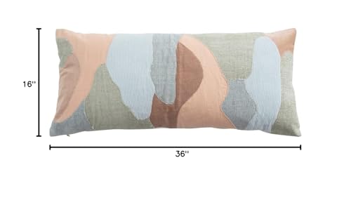 Creative Co-Op DF5456 Cotton Blend Patchwork Lumbar Pillow thumb #3