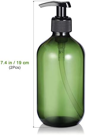 2PCS 500ml Empty Shampoo Bottles Opaque Versatile Pump Bottle Drip-free Lotion Container Hand Soap Dispenser (Random Color)