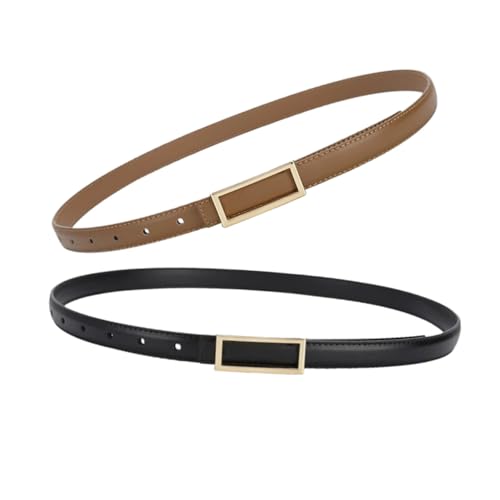 GALPADA 2 Piezas cinturón cinturon de mujer cinturones traje pantalones cortos de carga de los hombres corsé de cintura riñonera corsé marrón lana cinturon vaquero mujer PU