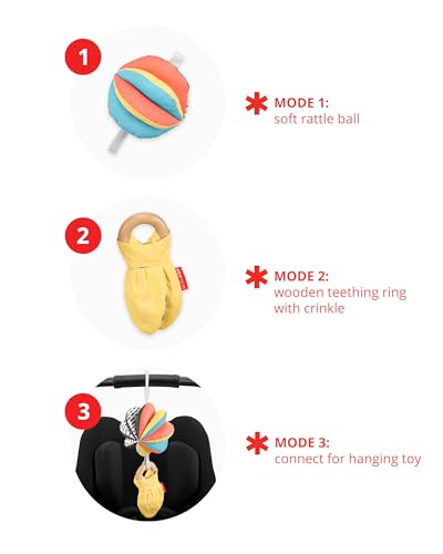 Image of Skip Hop 3-in-1 Baby Activity & Teether Stroller Toy, Montessori Inspired 3-in-1 Stroller Toy