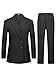 YILOTE Women's Two Piece Sets Pants Suits Dressy Business Casual Outfits Pantsuits Set Work Office Blazer and Wide Leg Black