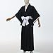 GRACEART Traditional Samurai Hakama Uniform Kurosaki Cosplay Costume Outfit Black Cloak Kimono